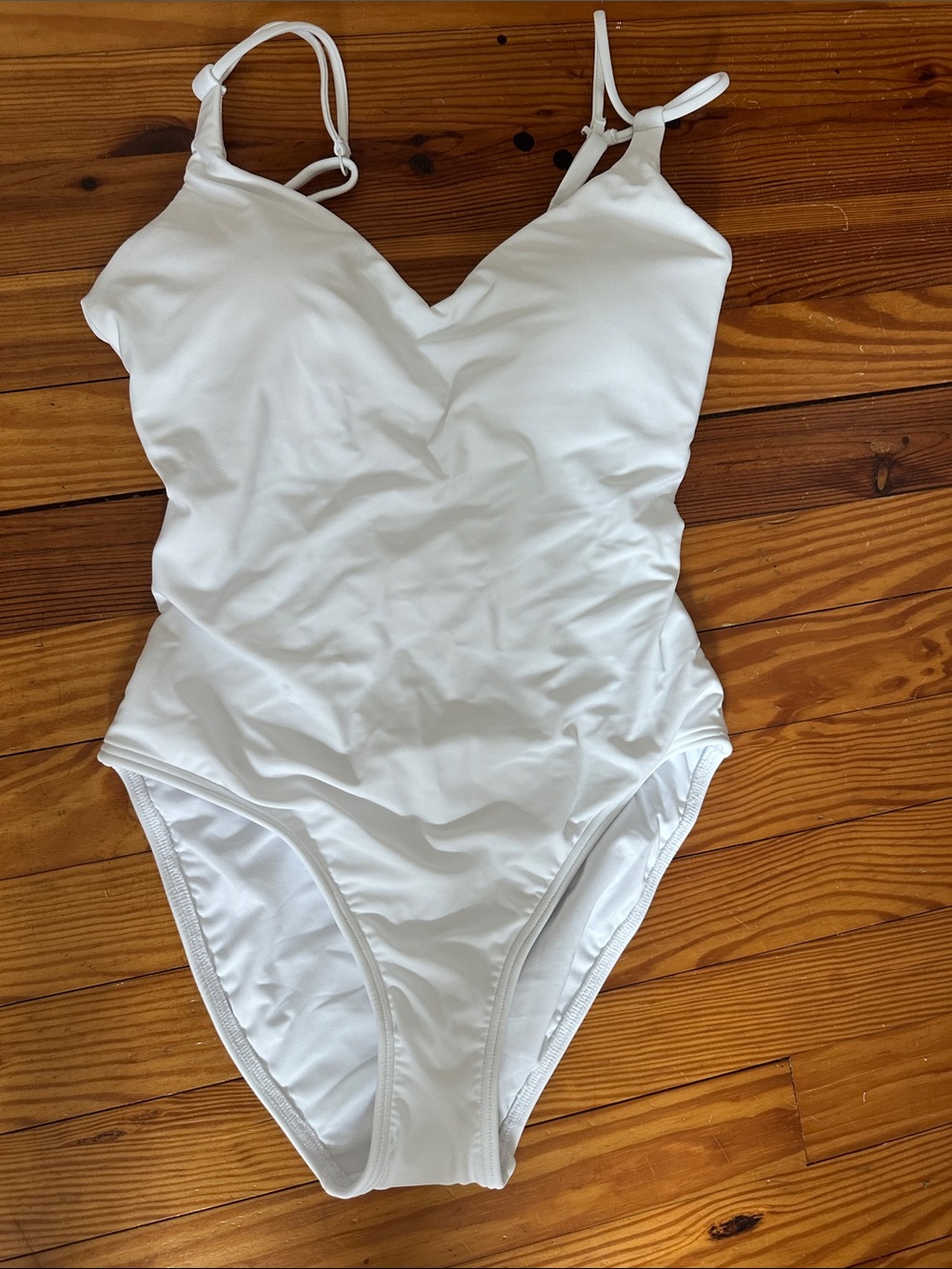 Sunsets Veronica white one piece, strappy white bathing suit,